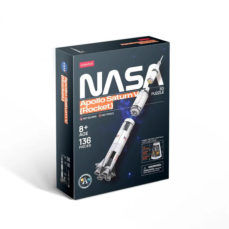 ⁨Puzzle 3D Apollo Saturn V Rocket⁩ w sklepie Wasserman.eu