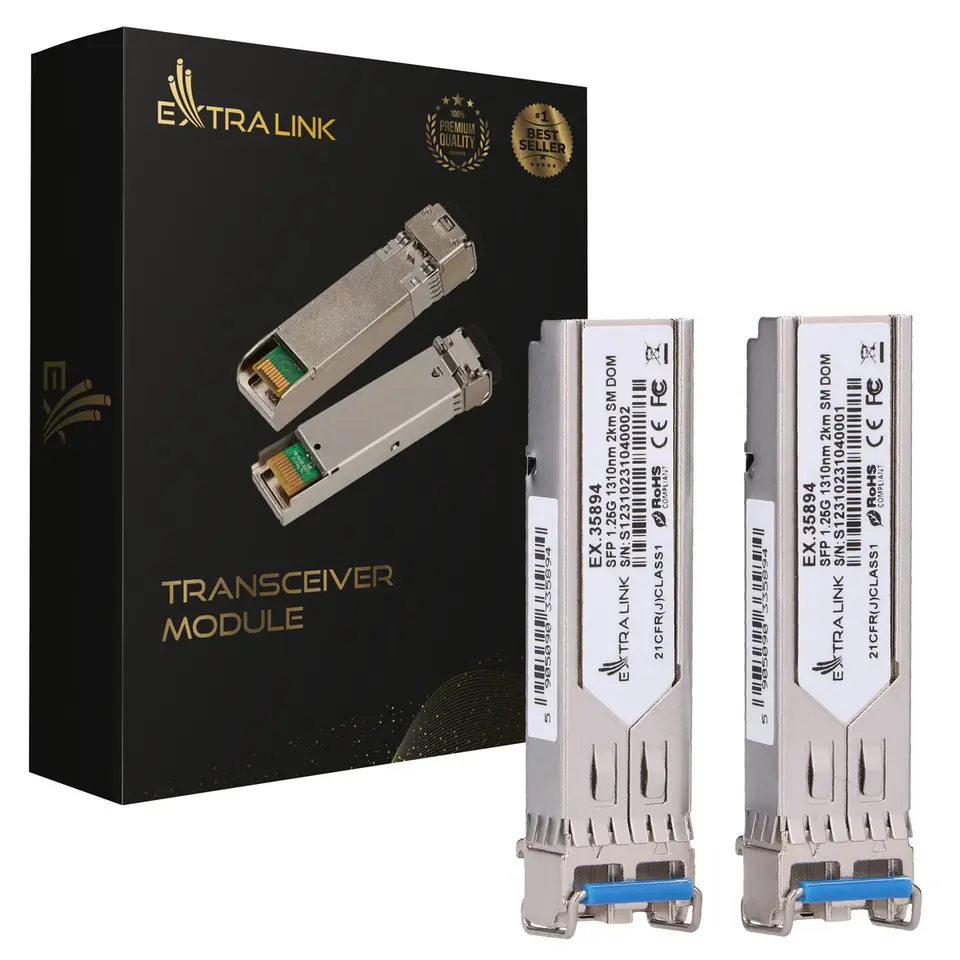 ⁨EXTRALINK SFP 1.25G 1310NM 2KM SM DOM 2-PACK⁩ w sklepie Wasserman.eu