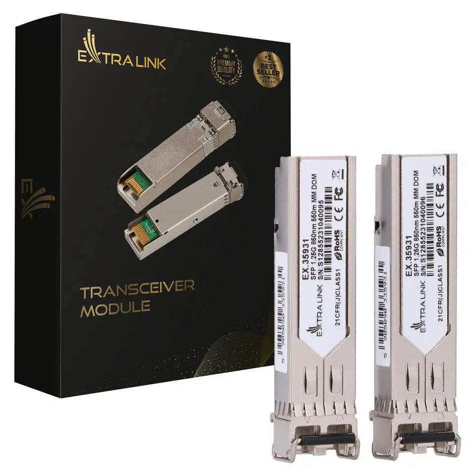 EXTRALINK SFP 1.25G 850NM 550M MM DOM 2-PACK (DEDICATED TO HP/ARUBA) w sklepie Wasserman.eu