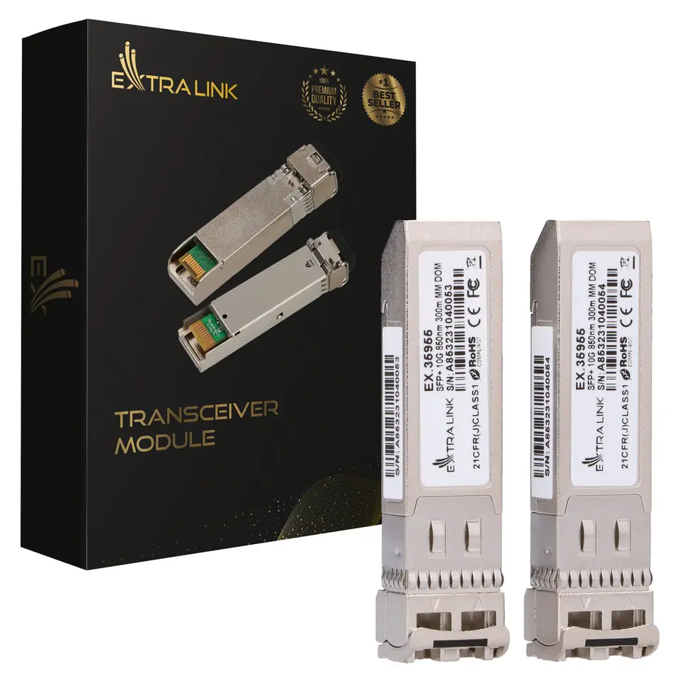 ⁨EXTRALINK SFP+ 10G 850NM MM 300M 2-PACK (DEDICATED TO HP/ARUBA)⁩ w sklepie Wasserman.eu
