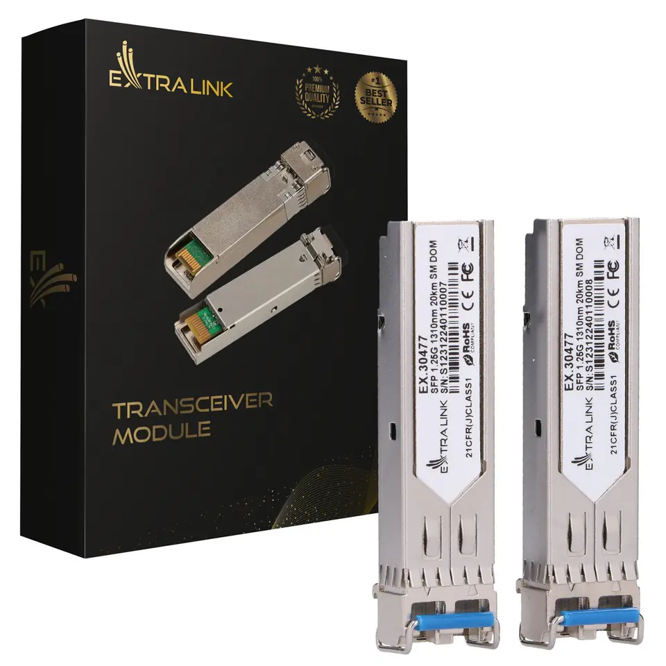 ⁨EXTRALINK SFP 1.25G 1310NM 20KM SM DOM 2-PACK (DEDICATED TO HP/ARUBA)⁩ w sklepie Wasserman.eu