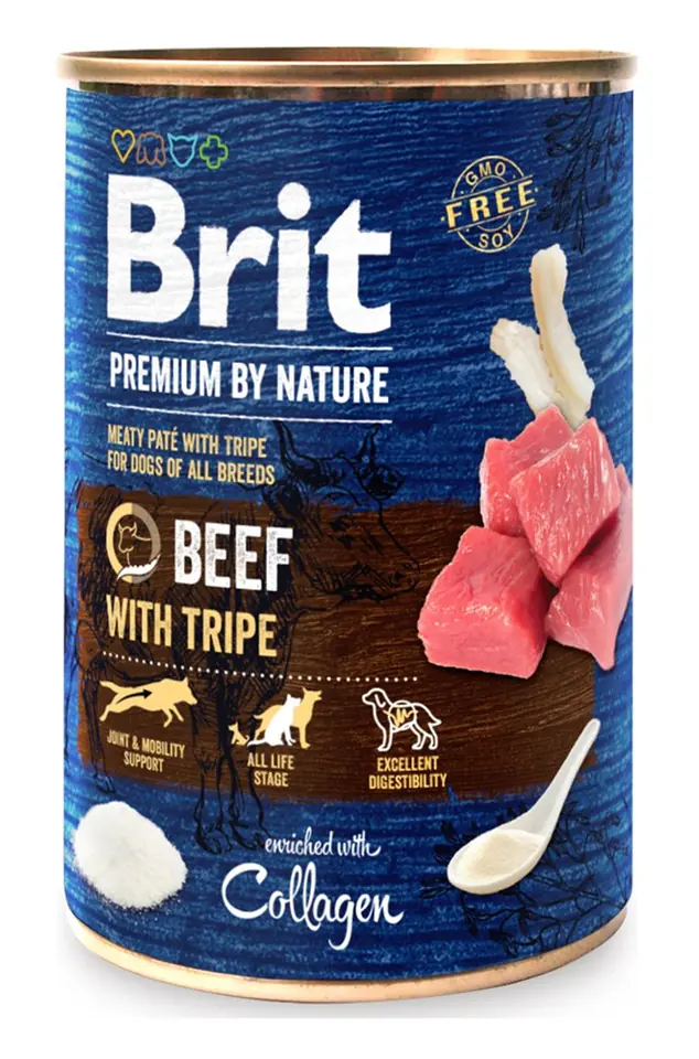 ⁨BRIT Premium by Nature Beef with Tripe - Wet dog food - 400 g⁩ at Wasserman.eu