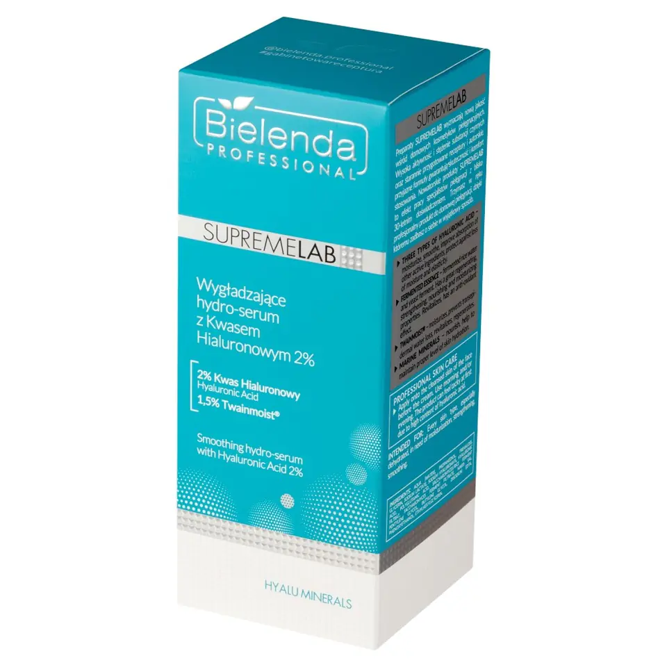 ⁨BIELENDA PROFESSIONAL Supremelab Hyalu Minerals Wygładzające hydro-serum z Kwasem Hialuronowym 2% 30 ml⁩ w sklepie Wasserman.eu