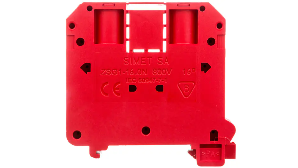 ⁨Rail connector 2-cond. 16mm2 red NOWA ZSG 1-16.0Nc 11621311⁩ at Wasserman.eu