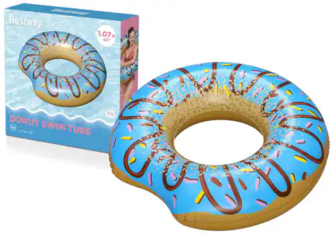 ⁨Koło Do Pływania Donut Pączek Niebieski 107 cm Bestway 36118⁩ w sklepie Wasserman.eu