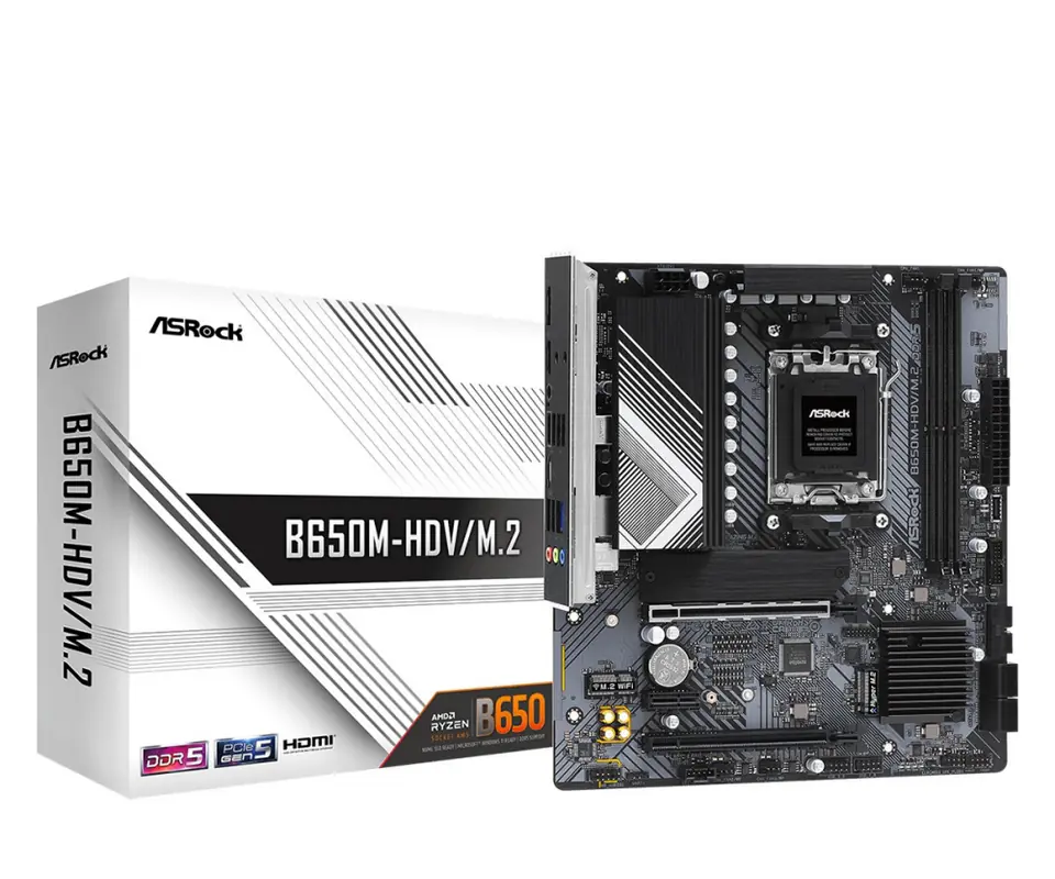 ⁨Asrock AM5 B650M-HDV/M.2 uATX⁩ at Wasserman.eu