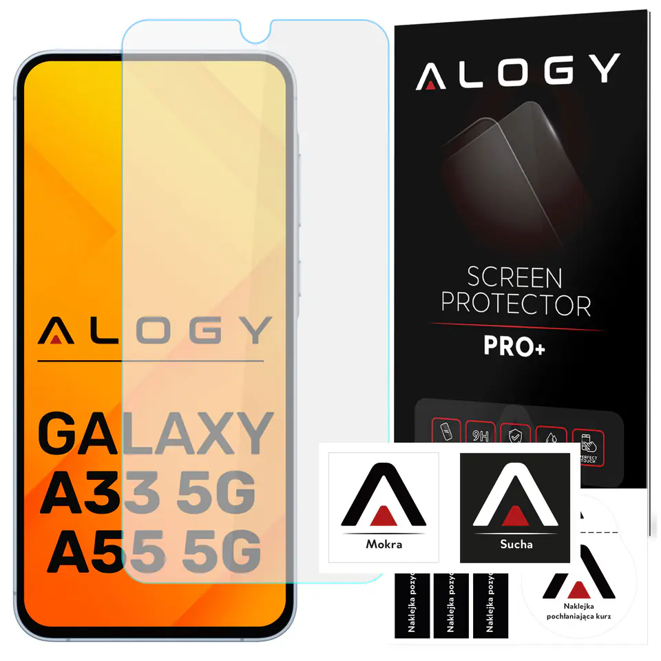 ⁨Szkło hartowane do Samsung Galaxy A35/A55 5G ochronne szkiełko na ekran 9H Alogy Pro+⁩ w sklepie Wasserman.eu