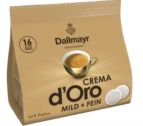⁨Dallmayr Crema d'Oro Mild & Fein Kawa w Padach 16 +2 szt.⁩ w sklepie Wasserman.eu