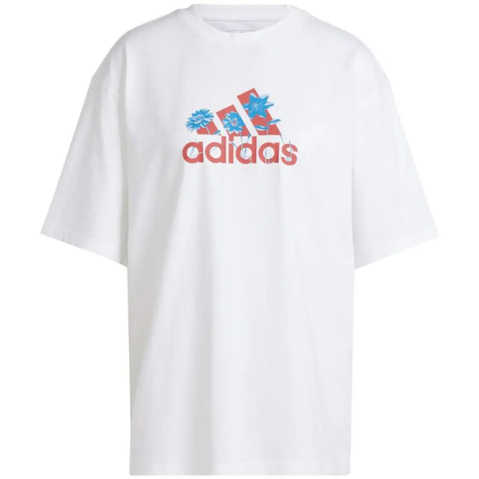 ⁨Koszulka adidas Flower Pack Badge of Sport W (kolor Biały, rozmiar L)⁩ w sklepie Wasserman.eu