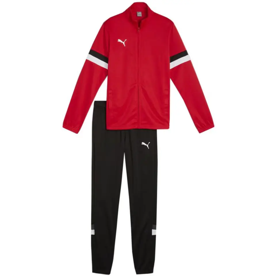 ⁨Dres Puma Team Rise Jr 658655 (kolor Czarny. Czerwony, rozmiar 128cm)⁩ w sklepie Wasserman.eu