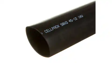 ⁨Heat Shrink Tube 45mm 12mm 1000mm Black SRH3/45-12/1000mm/B 127510 /1m/⁩ at Wasserman.eu