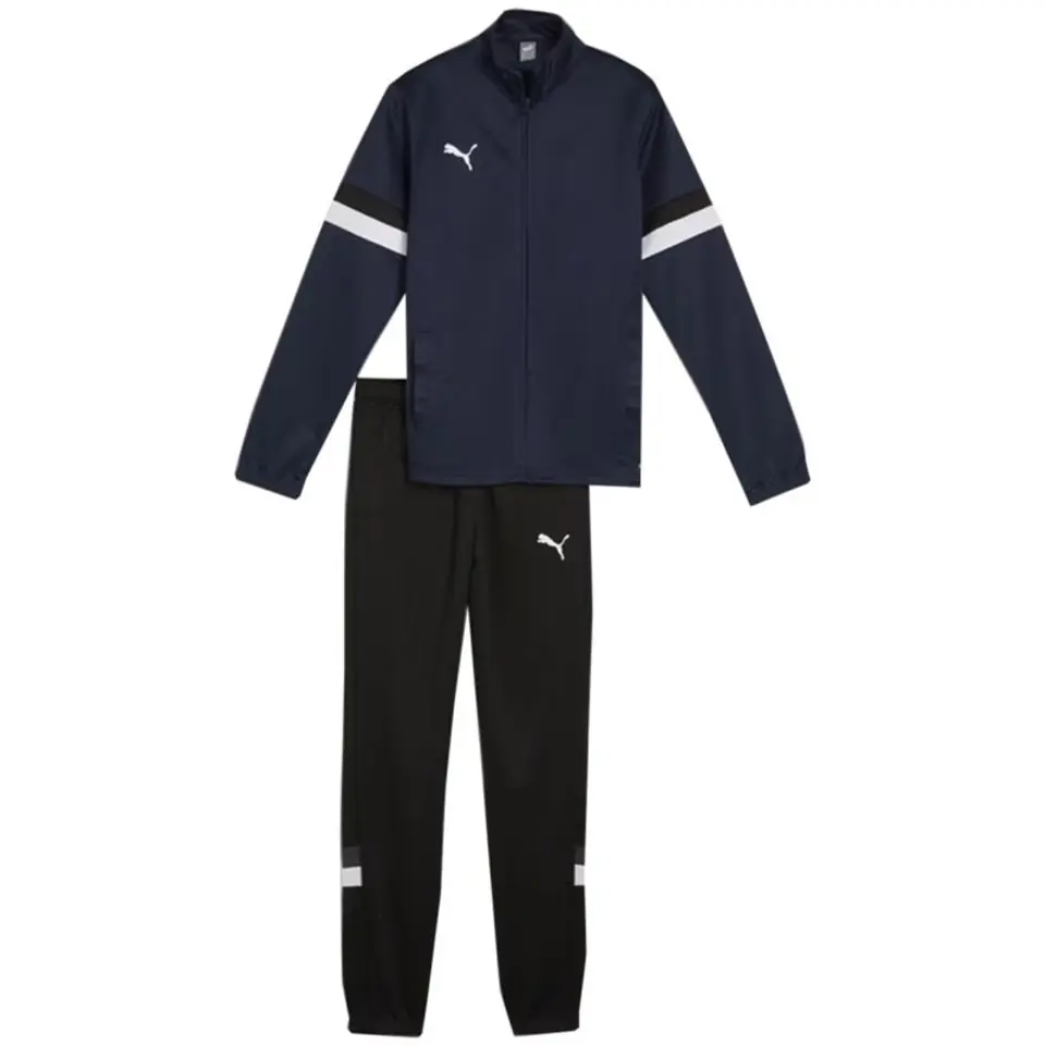 ⁨Puma Team Rise tracksuit for kids navy blue-black 658655 06⁩ at Wasserman.eu