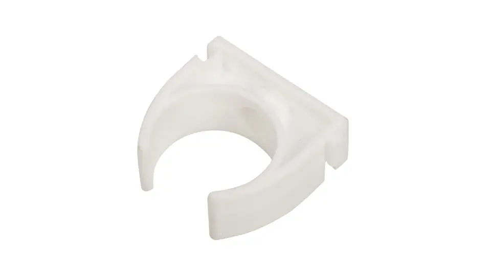 ⁨Open holder for smooth pipes U 28 white 68040 /100pcs/⁩ at Wasserman.eu