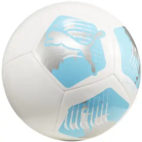 ⁨Piłka nożna Puma Big Cat 84214 (kolor Biały. Niebieski, rozmiar 4)⁩ w sklepie Wasserman.eu