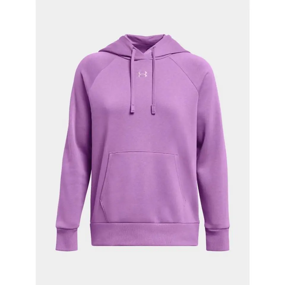 ⁨Bluza damska Under Armour Rival Fleece Hoodie fioletowa 1379500 560 M⁩ at Wasserman.eu