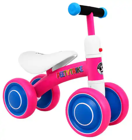 ⁨Pierwszy Rowerek biegowy PettyTrike dla dzieci Różowy 4-kołowy Jeździk SporTrike⁩ w sklepie Wasserman.eu