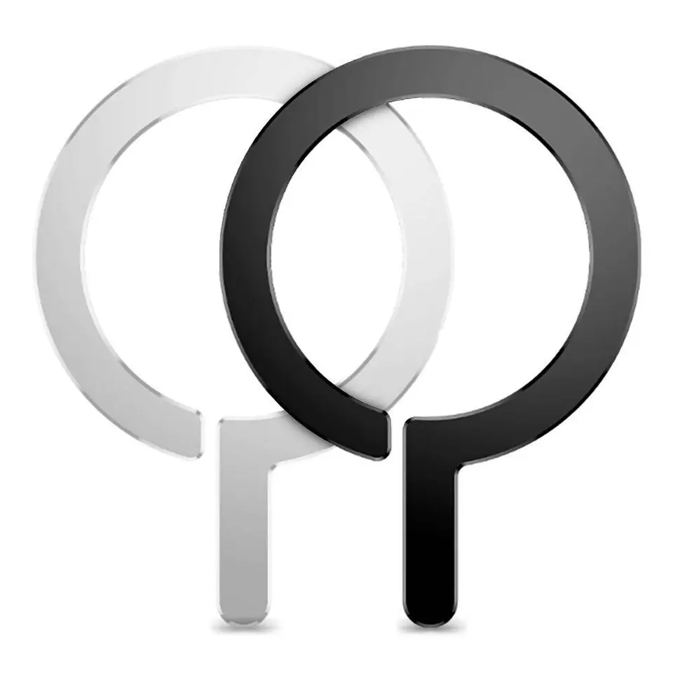⁨Metalowy Pierścień / Ring MagSafe 2-pack Tech-Protect Universal Magnetic Ring czarny / srebrny⁩ w sklepie Wasserman.eu