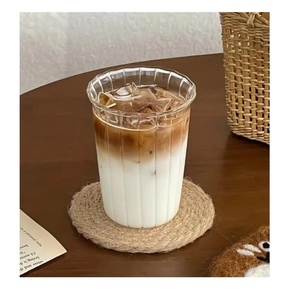 Szklanka ryflowana do kawy, drinków 1szt 420ml 12x8,5cm SZK54 w sklepie Wasserman.eu