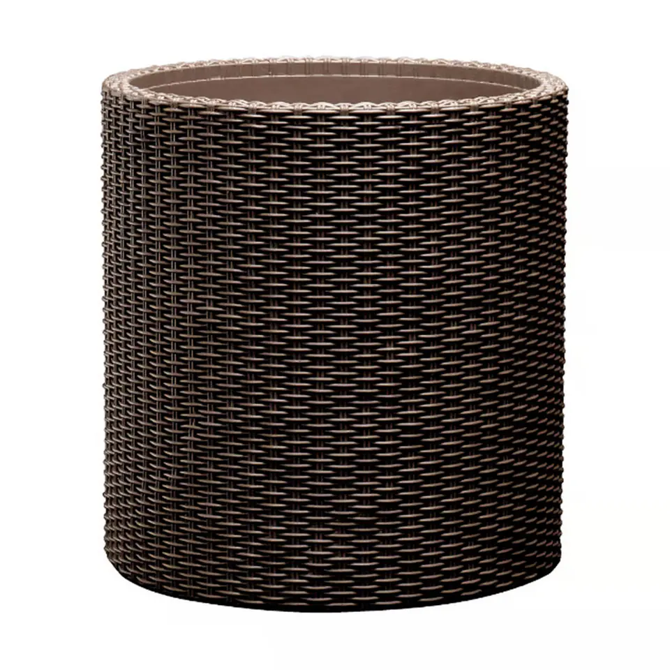 ⁨Donica okrągła CYLINDER PLANTER M whiskey brown⁩ w sklepie Wasserman.eu