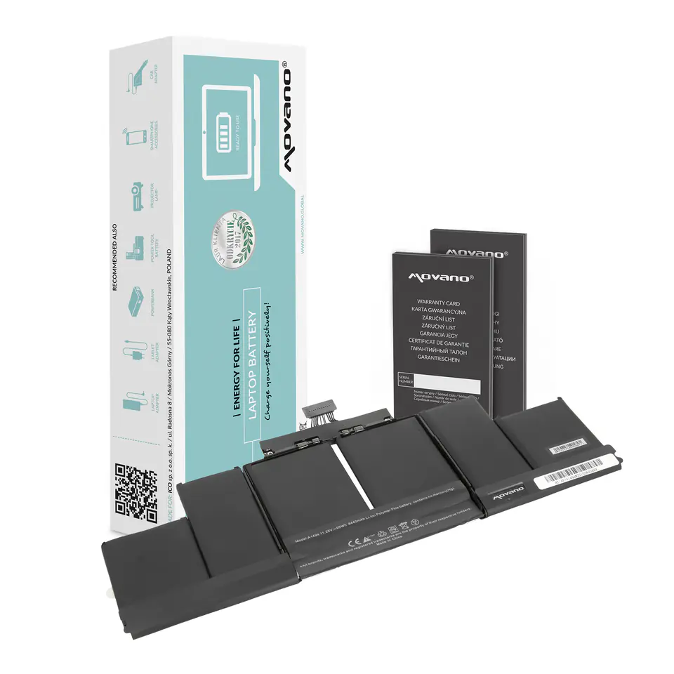 Bateria Movano do Apple MacBook Pro A1398 15" - A1494 (2013, 2014 r.) w sklepie Wasserman.eu