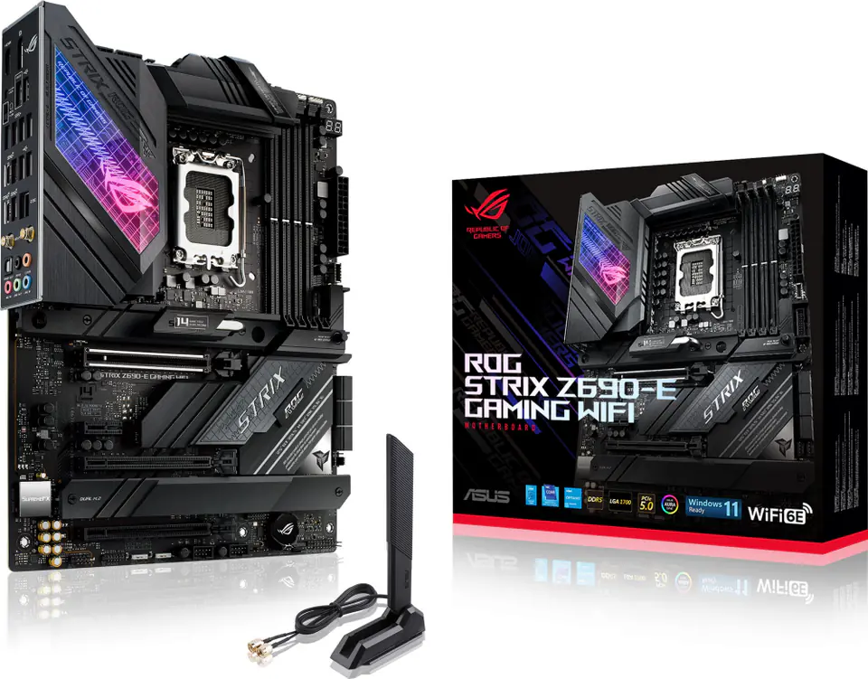 ⁨Płyta główna ASUS ROG STRIX Z690-E GAMING WIFI (Socket 1700 /ATX)⁩ w sklepie Wasserman.eu