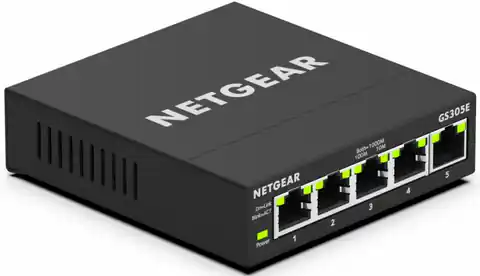⁨NETGEAR GS305E Managed Gigabit Ethernet (10/100/1000) Black⁩ at Wasserman.eu