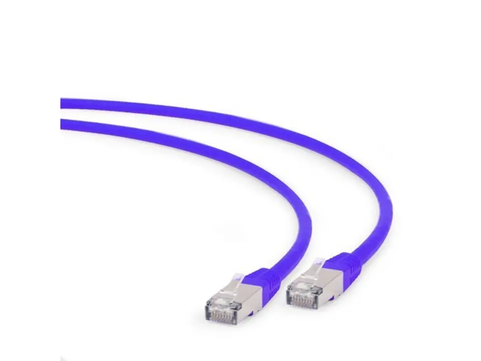 ⁨GEMBIRD Cat.6a S/FTP 0.5 m Fioletowy 0.5 Patchcord⁩ w sklepie Wasserman.eu