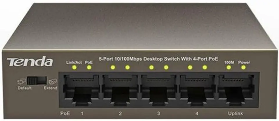 ⁨TENDA TEF1105P-4-63W Switch 5x 10/100⁩ at Wasserman.eu
