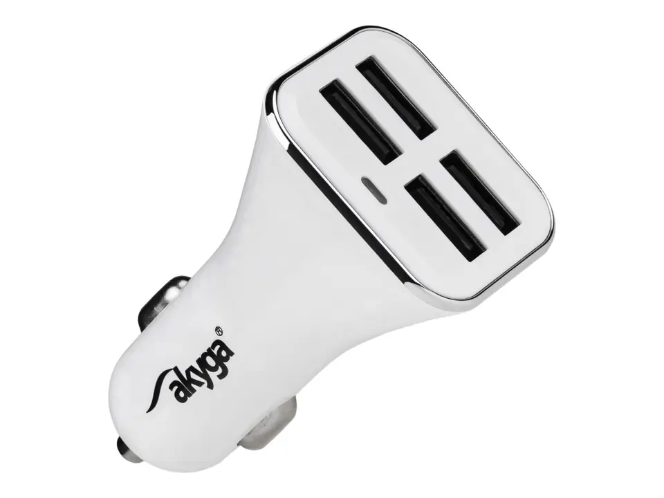 Ładowarka samochodowa AKYGA 4x USB Biały AK-CH-09 w sklepie Wasserman.eu