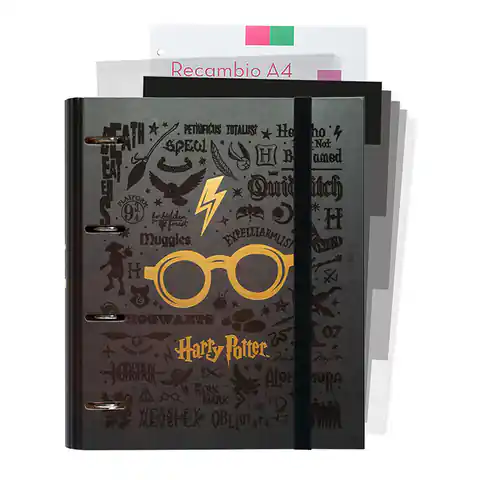⁨Harry Potter - Segregator A4 z kartkami (4 ringi, gumka)⁩ w sklepie Wasserman.eu