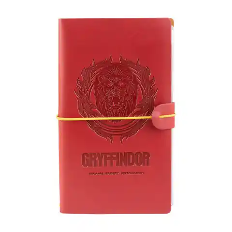 ⁨Harry Potter - Skórzany notatnik podróżny Gryffindor 12x19,6 cm (Czerwony)⁩ w sklepie Wasserman.eu
