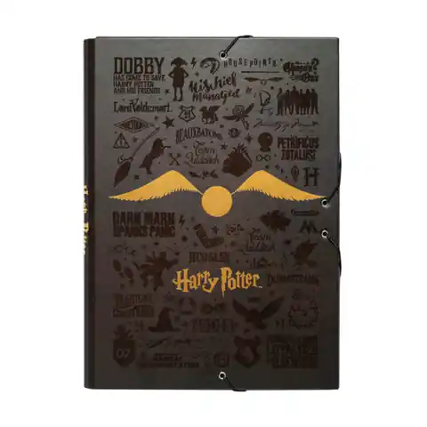 ⁨Harry Potter - Folder / teczka z gumką A4 (24 x 34 cm)⁩ w sklepie Wasserman.eu