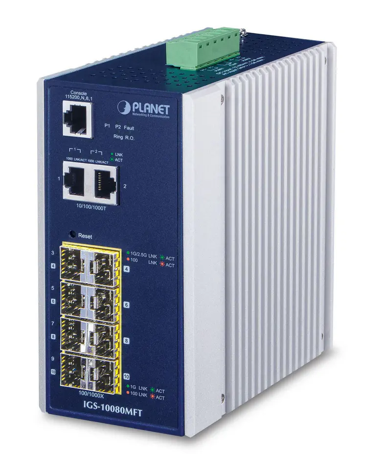 ⁨Planet IP30 Industrial 8* 100/1000F⁩ w sklepie Wasserman.eu