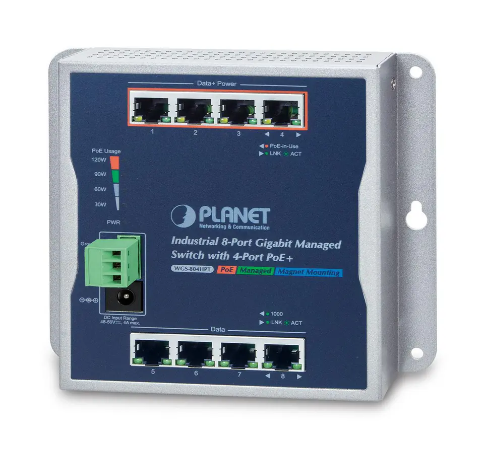 ⁨Planet IP30, IPv6/IPv4, 8-P 1000TP⁩ w sklepie Wasserman.eu