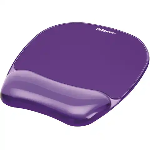 ⁨Fellowes Mouse Mat Wrist Support - Crystals Gel Mouse Pad with Non Slip Rubber Base - Ergonomic Mouse Mat for Computer, Laptop, Home Office Use - Compatible with Laser and Optical Mice - Purple⁩ at Wasserman.eu
