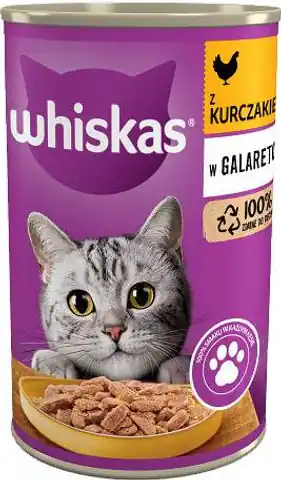 ⁨WHISKAS with chicken in jelly - wet cat food - 400g⁩ at Wasserman.eu