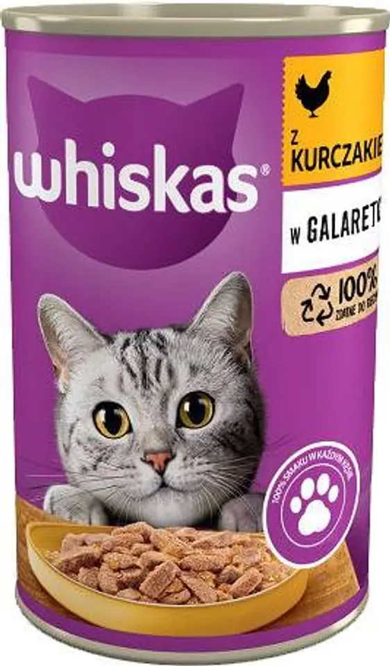 ⁨WHISKAS Adult puszka kurczak galaretka 400g⁩ w sklepie Wasserman.eu