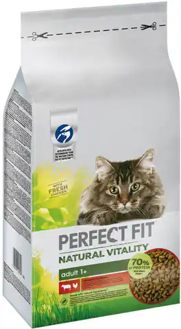 ⁨PERFECT FIT Natural Vitality Beef and chicken - dry cat food - 6kg⁩ at Wasserman.eu