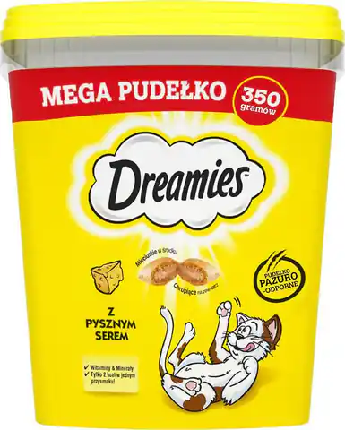 ⁨DREAMIES with delicious cheese - cat treats - 350g⁩ at Wasserman.eu