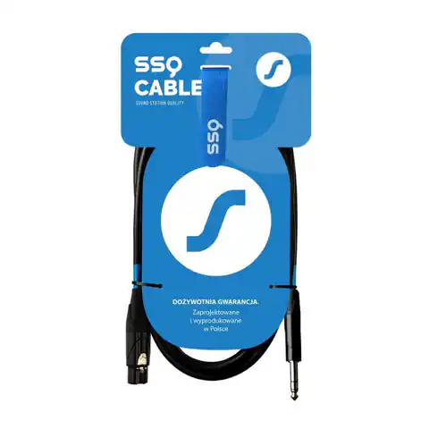 ⁨SSQ XLRJS3 - XLR female - Jack stereo 6,3 mm cable , 3 m⁩ at Wasserman.eu