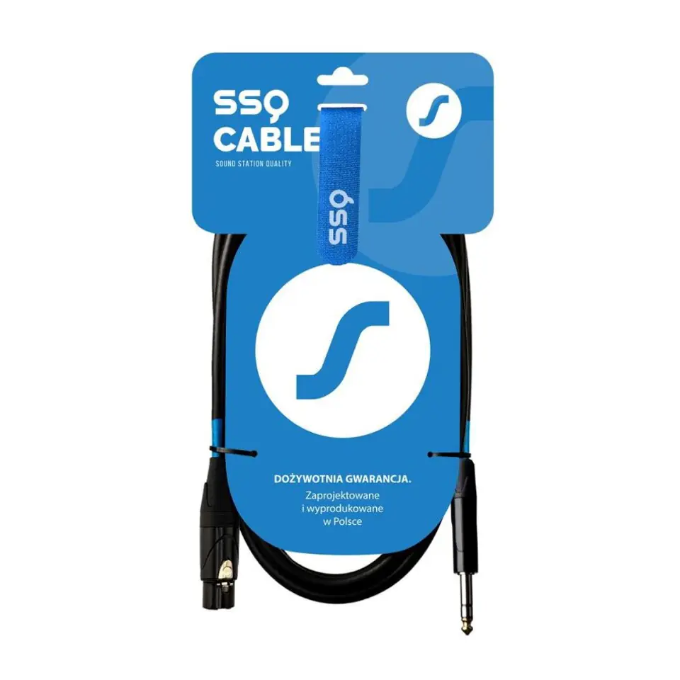 ⁨SSQ XLRJS1 - XLR male - Jack stereo 6,3 mm cable , 1 m⁩ at Wasserman.eu