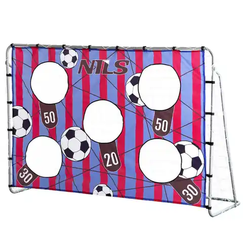 ⁨FOOTBALL GOAL WITH NET AND TARGETING PANEL NILS NT7788 (10-10-820) 215X150CM⁩ at Wasserman.eu