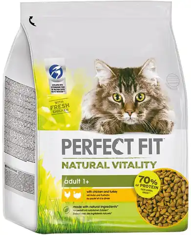 ⁨PERFECT FIT Natural Vitality Turkey with chicken - dry cat food - 6kg⁩ at Wasserman.eu