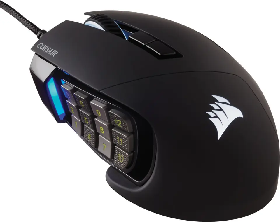 ⁨Corsair Scimitar RGB Elite mouse Right-hand USB Type-A Optical 18000 DPI⁩ at Wasserman.eu