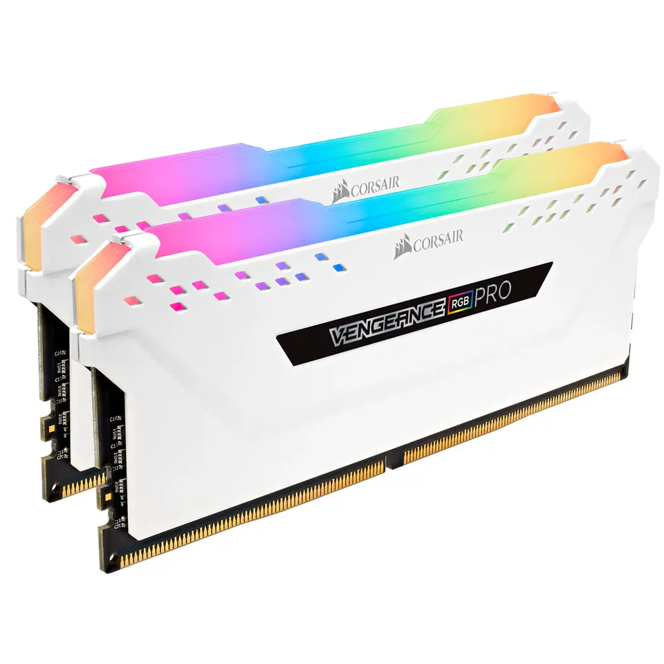 ⁨Corsair Vengeance RGB CMW16GX4M2C3200C16W memory module 16 GB 2 x 8 GB DDR4 3200 MHz⁩ at Wasserman.eu