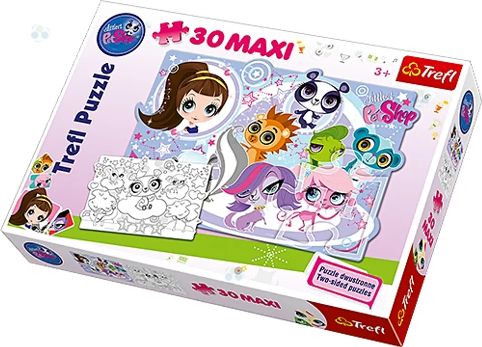 ⁨PUZZLE DWUSTRONNE LITTLEST PET SHOP 30 MAXI PUZZLE⁩ w sklepie Wasserman.eu