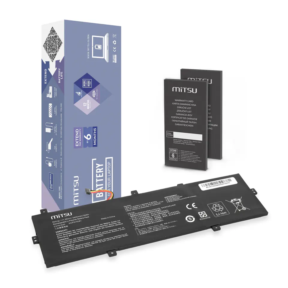 ⁨Bateria Mitsu do Asus UX430⁩ w sklepie Wasserman.eu
