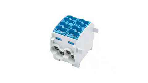 ⁨Blok rozdzielczy-odgałęźny Al/Cu SCB 25-2 (80120) SIMBLOCK jednobiegunowy 2x25mm2 niebieski 81505003⁩ w sklepie Wasserman.eu