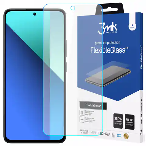 ⁨Szkło hybrydowe do Xiaomi Redmi Note 13 4G 3mk FlexibleGlass na ekran Glass 7h⁩ w sklepie Wasserman.eu