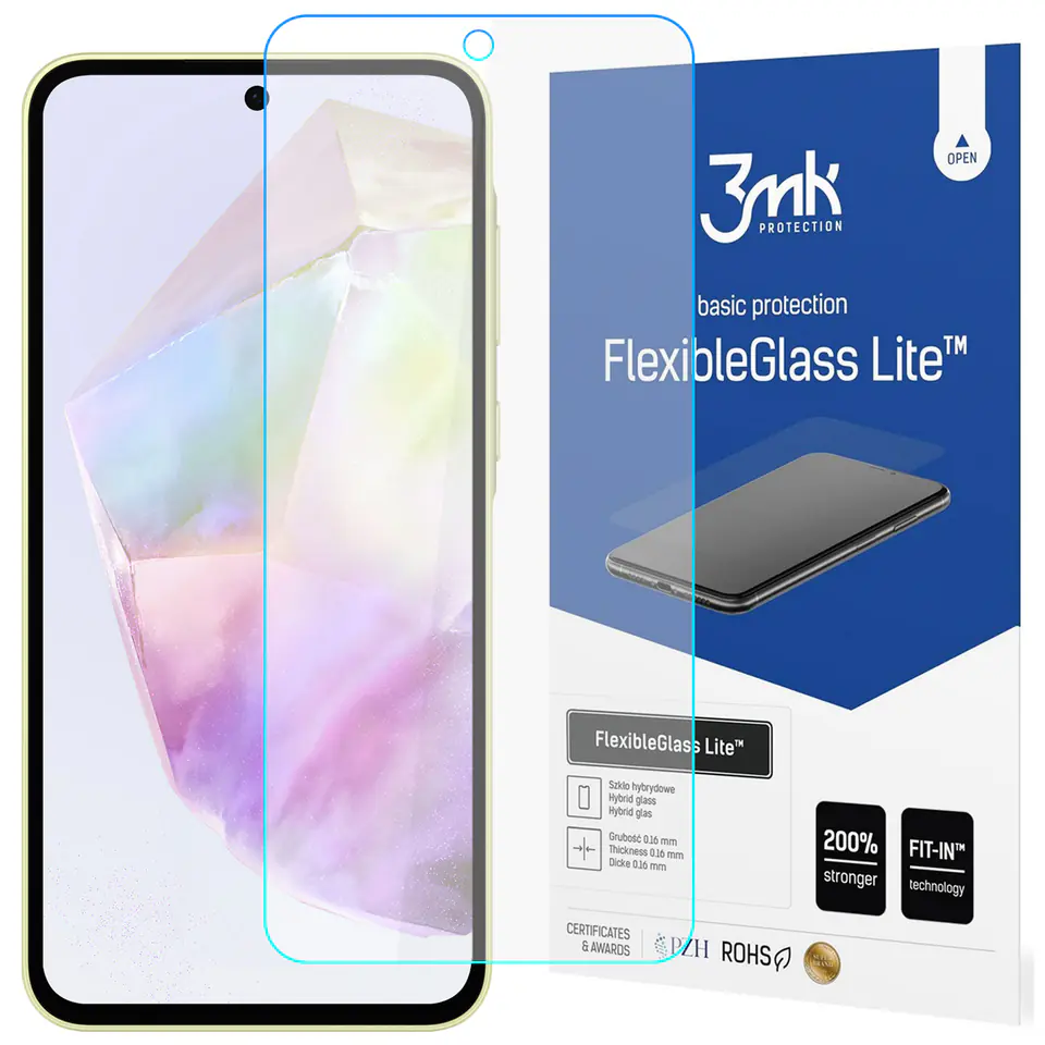 ⁨Szkło hybrydowe do Samsung Galaxy A35/A55 5G 3mk Flexible Glass Lite FG FlexibleGlass niepękające na ekran⁩ w sklepie Wasserman.eu